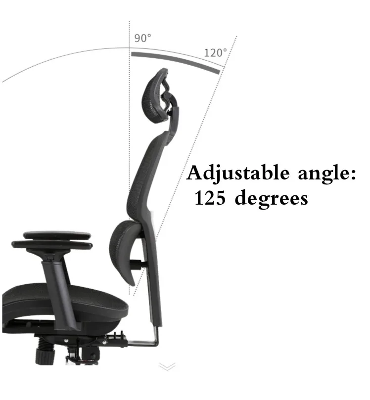  Leisure Computer Chair Household Office Ergonomic Breathable Mesh Chair Reclining Lift Swivel Gamin
