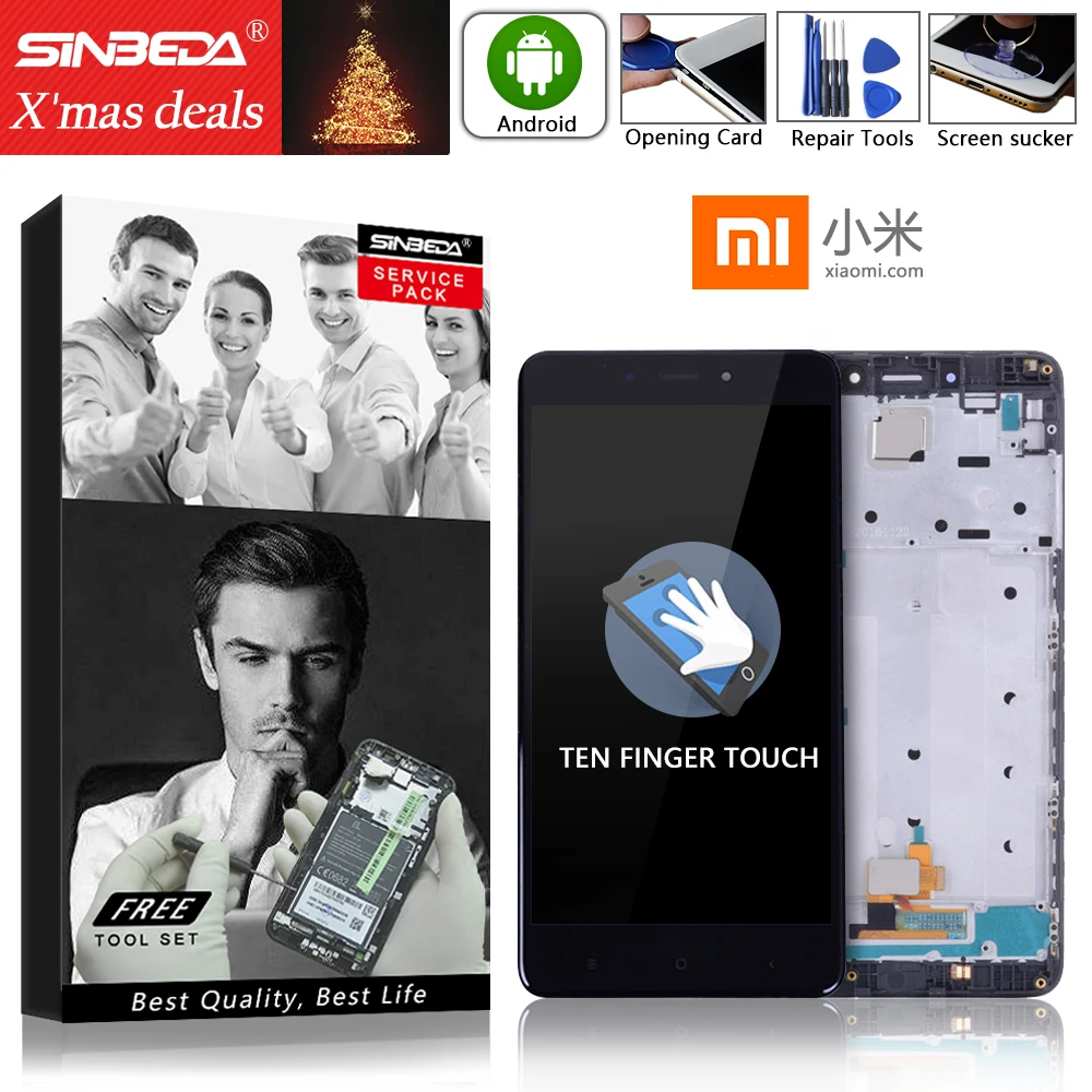 

5.5"Original For XIAOMI Redmi Note 4 LCD Display Touch Screen with Frame Digitizer For XIAOMI Redmi Note4 Display For Note4 LCD#