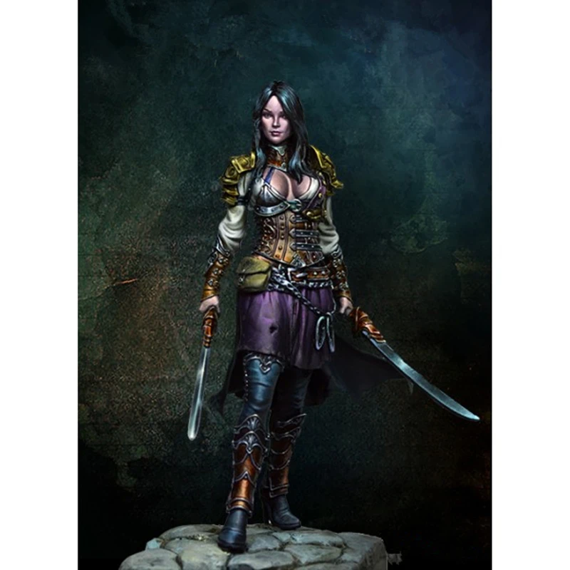 1/24 75mm resin figures female role of the movie game model kits