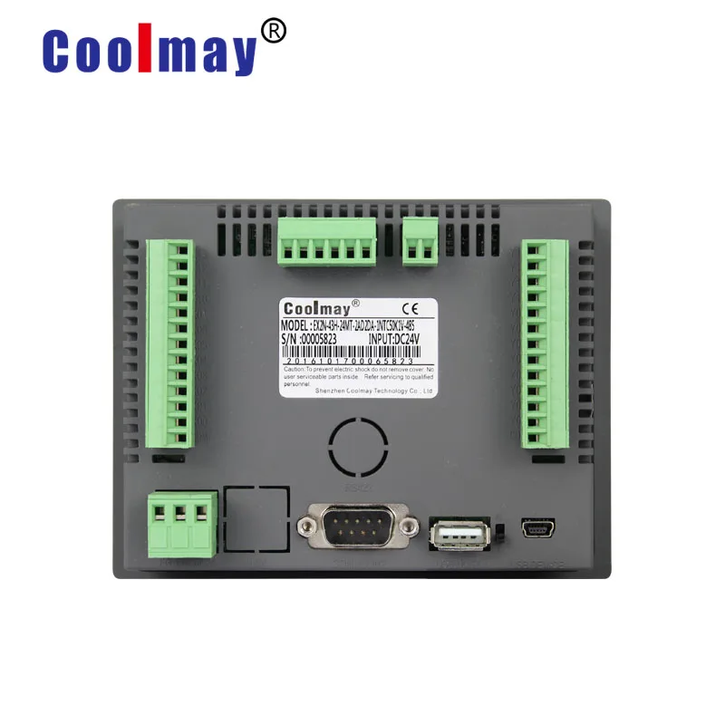 

Coolmay MX2N-70HB-24MR-485H 7 inch color touchscreen 12 relay outputs rs485 hmi plc integrated for automation control