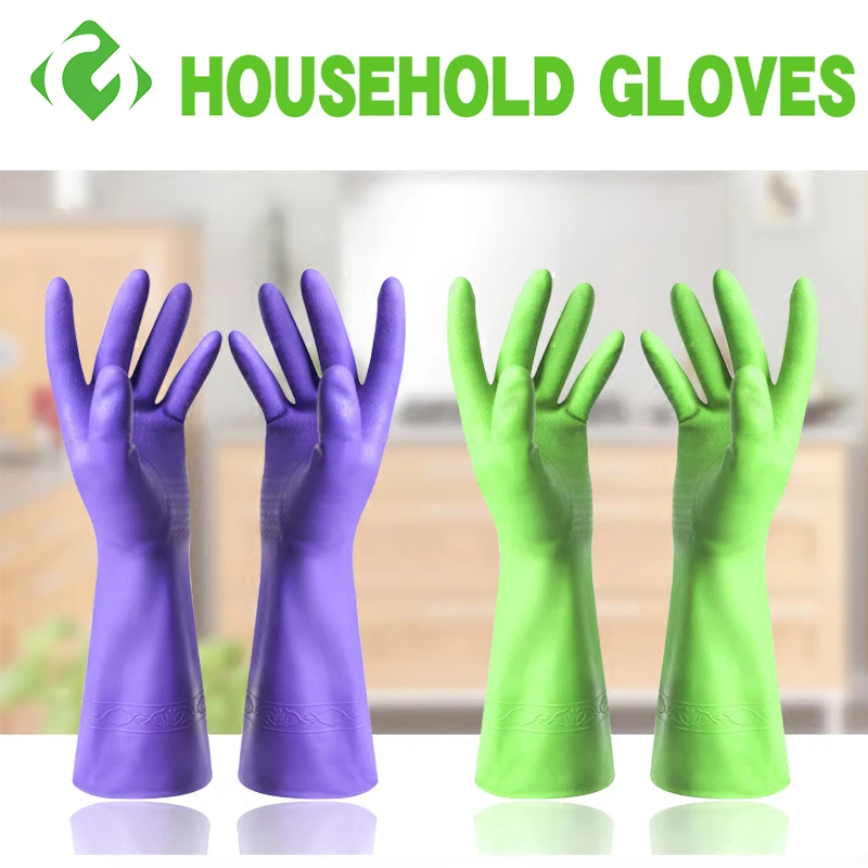 

Household Gloves Durable Water-proof Rubber Cleaning Gloves Clothes Dishe Washing Car Cleaning Medium thickness Comfortable