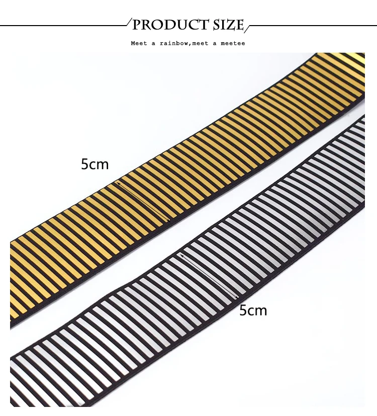 Meetee 5 см блестки эластичная лента для одежды брюки бюстгальтер Светоотражающие эластичные лямки ленты пояс Натяжная резинка KY411