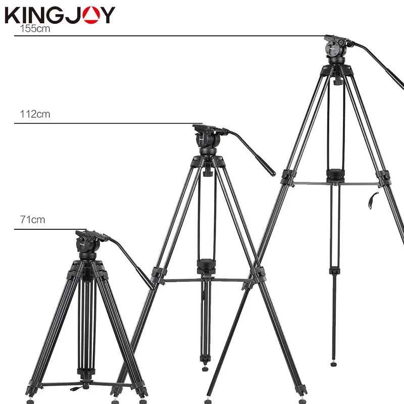 KINGJOY официальный VT-2500+ VT3510 Профессиональный фотографический дорожный алюминиевый штатив для видеокамеры DSLR