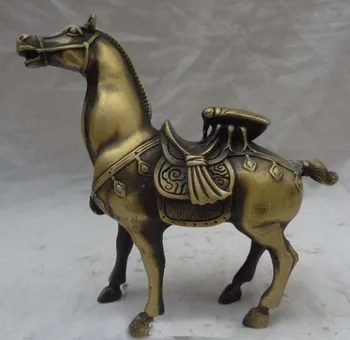 

Chinese Bronze Animails Sculpture FengShui Wealth Fly Ride Horse Statue