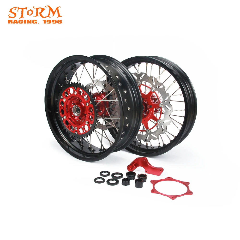 

Motorcycle Wheel Rim Hubs Set 3.5*17 5*17 and 3.5*17 4.25*17 For Honda CRF250R CRF 250R 2014 CRF450R 450R 450 R 2013-2015 13