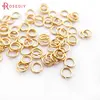 10g 3*0.5MM 4*0.7MM 5*0.8MM 6*0.9MM 8*1.2MM 10*1.2MM 24K Gold Color Jump Rings Split Rings Jewelry Making Supplies ► Photo 3/5