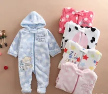 2016 Baby Rompers Cute Soft Newborn Baby Boy Cothes Long Sleeve Winter Rompers NewBorn Baby Girl Clothes Warm Baby Costumes