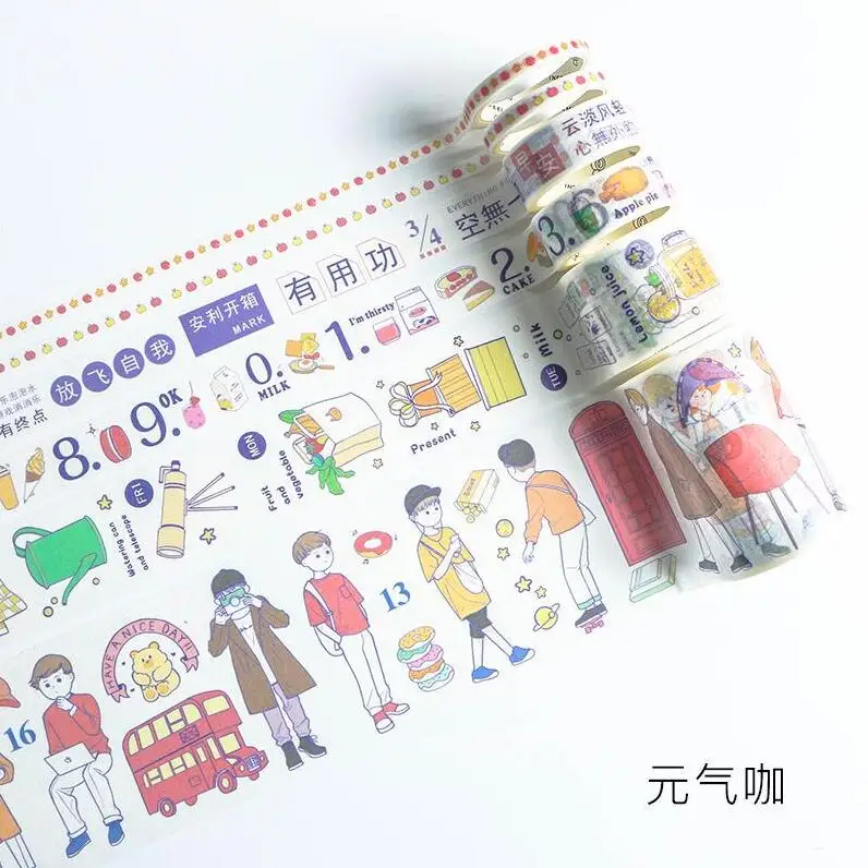 

6rolls/box Fresh Salt Life Series kawaii boys and girls Decoration Washi Tape DIY Planner Scrapbooking Masking Tape Escolar