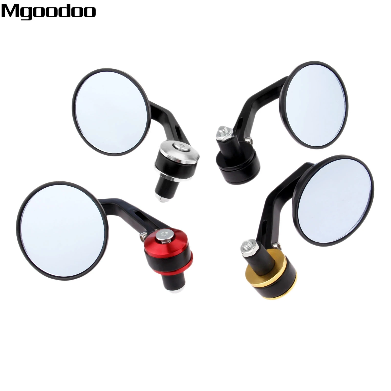 Universal Left Right ATV Rear View Mirror 7//8/" M8 Handlebar Mirror Mount Set Kit