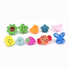 50 шт./лот, канцелярские миниатюры, нажимные булавки, многоцветные, мультяшная форма, карта, фотографии, деревянная булавка, пробковая доска, Товары для офиса и школы