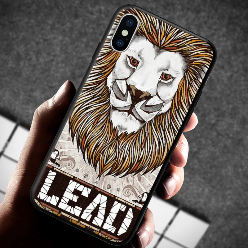 Жесткий чехол для телефона с изображением Льва лисы Совы волка коалы для iPhone 5 5S SE 6 6S 7 8 Plus X XR XS Max - Цвет: 3712