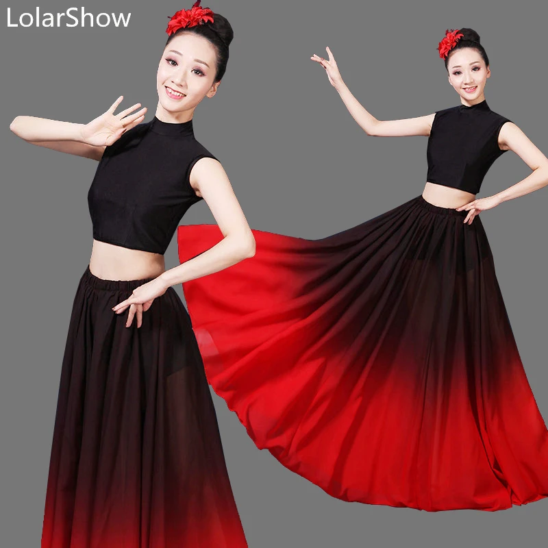

Women Flamenco Skirt Gypsy Flamenco Spain Belly Dancers Women Flamenco Skirt