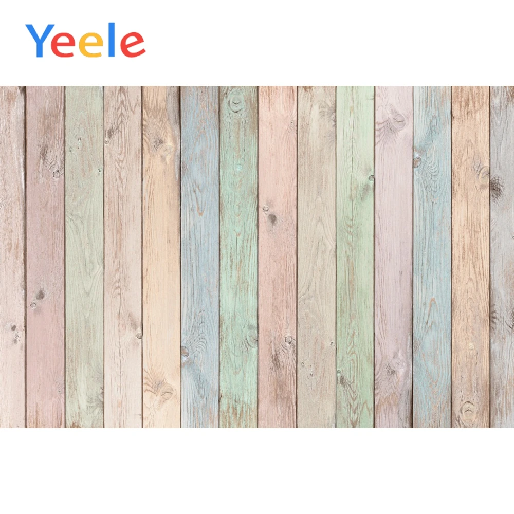 

Yeele Hardwood Colorful Planks Texture Baby Portrait Scene Vinyl Photography Backgrounds Photographic Backdrops For Photo Studio