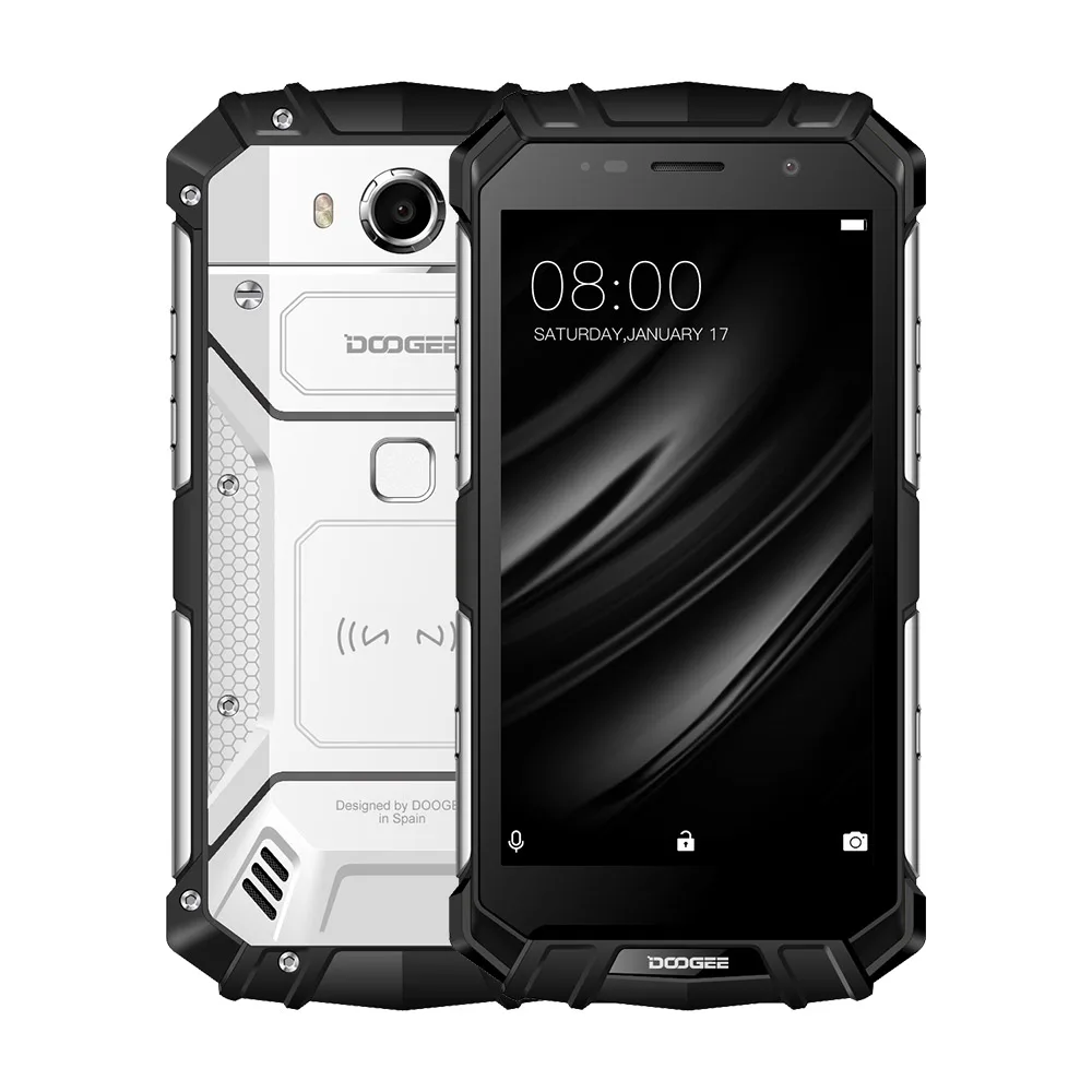 Doogee S60 Lite 5," FHD IP68 Водонепроницаемый 5580 мА/ч, 12 V/2A Беспроводной заряда смартфон, 4 Гб оперативной памяти, 32 Гб встроенной памяти, ГЛОНАСС NFC за счет сканера отпечатков пальцев 4 аппарат не привязан к оператору сотовой связи Cellphon