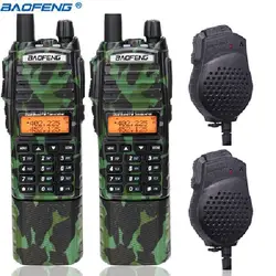 2 шт. Baofeng UV-82 Плюс Высокая мощность 8 Вт 3800 мАч с DC разъем двухканальные рации Dual Band 136-174 и 400-520 МГц 10 км Long Range Ham