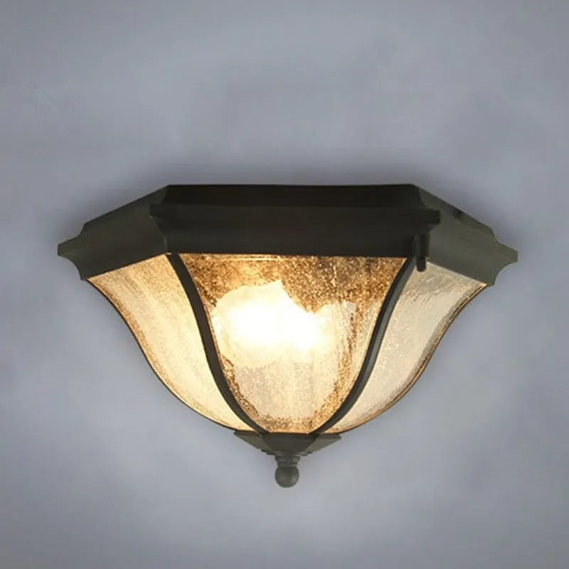 HAWBOIRRY LED outdoor lawn garden villa park square retro street courtyard balcony waterproof rust-proof ceiling lamp