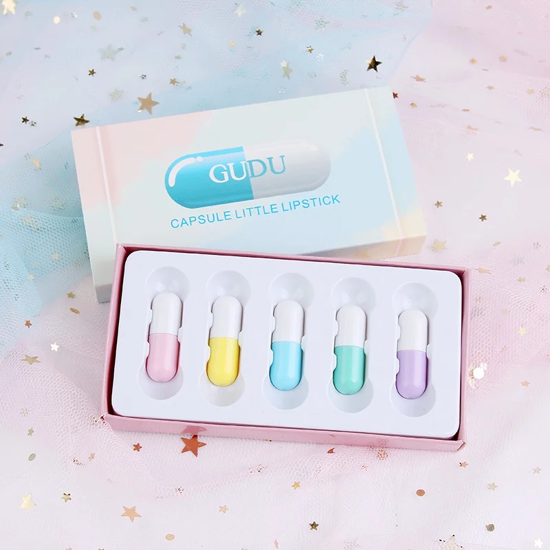 5pcs/set Capsule Small Lipstick Set Waterproof Moisturizing Matte Lipstick Kit Non-Stick Cup Long-Lasting Sexy Lip Stick 5pcs/set Capsule Small Lipstick Set Waterproof Moisturizing Matte Lipstick Kit Non-Stick Cup Long-Lasting Sexy Lip Stick