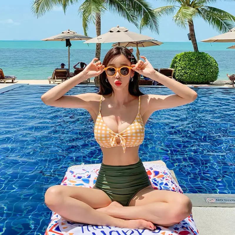 

Swim Wear Women 2019 Sexy Swimsuit Bikini Teenagers Brazilian Bikinis Mujer Swimwear Push Up 2 Piece Women's Set Korean Tankini