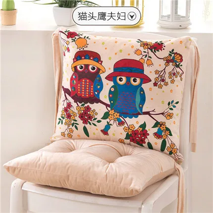 Мультяшные сиамские подушки для стула для кухни, подушки для офисного стула, красочные диванные подушки, разноцветные подушки для спинки и сиденья - Цвет: 13 maotouying fufu