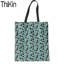 THIKIN Cheeky Ferrets печать сумки на плечо для женщин большой емкости хозяйственные сумки дамы складной холст сумка для покупок женщин