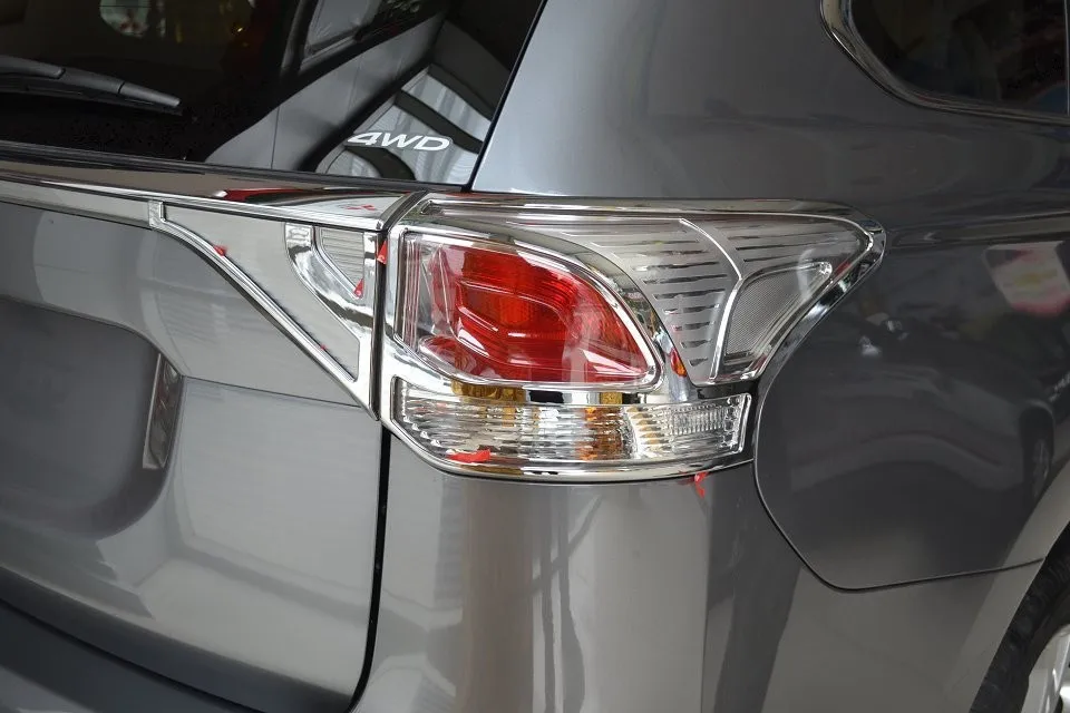 ABS Chrome Rear headlight Lamp Cover For 2013 2016 Mitsubishi Outlander
