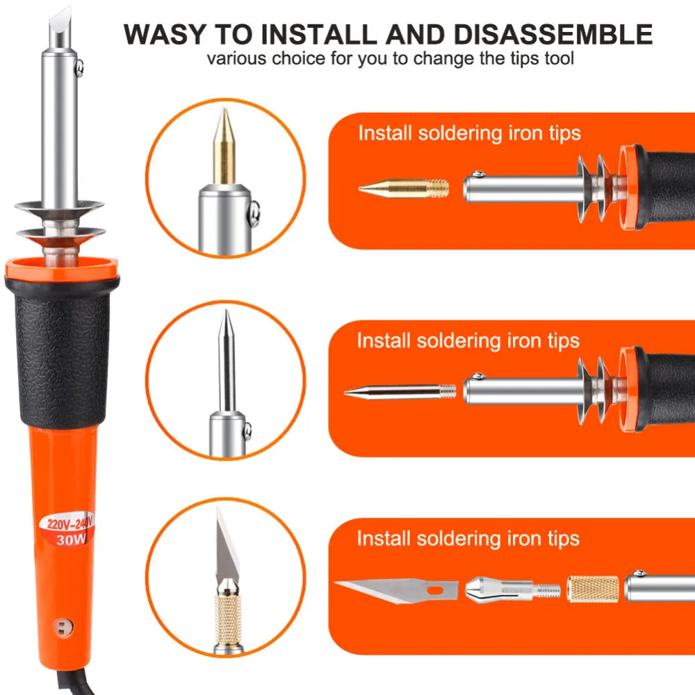 Насадки для паяльника, набор регулируемых электрических паяльников, паяльная ручка, Цифровой паяльник, набор инструментов