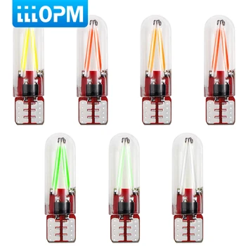 

T10 194 2825 WY5W W5W Filament Lights COB LED Glass Shell Wedge Auto Parking Bulbs CANBUS NO ERROR Car Reading Dome Lamp DC 12V