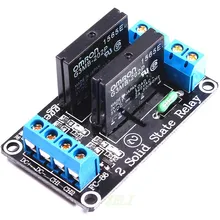 5pcs 2 Channel 5V DC Relay Module Solid State High Level SSR AVR DSP for Arduino