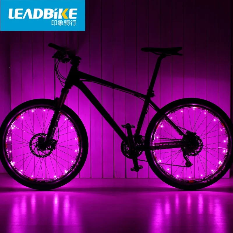 Waterproof LED Flexible Multicolor Light Bicycle Rim Lamp Wheel 20 Spoke Strip