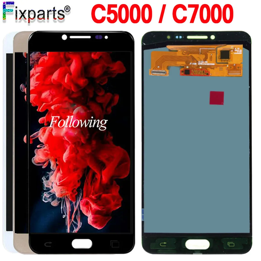 

New 5.7" AMOLED LCD C5000 for SAMSUNG Galaxy C7 LCD Display C7000 Touch Screen Digitizer Assembly SM-C7000 LCD SM-C5000 C5