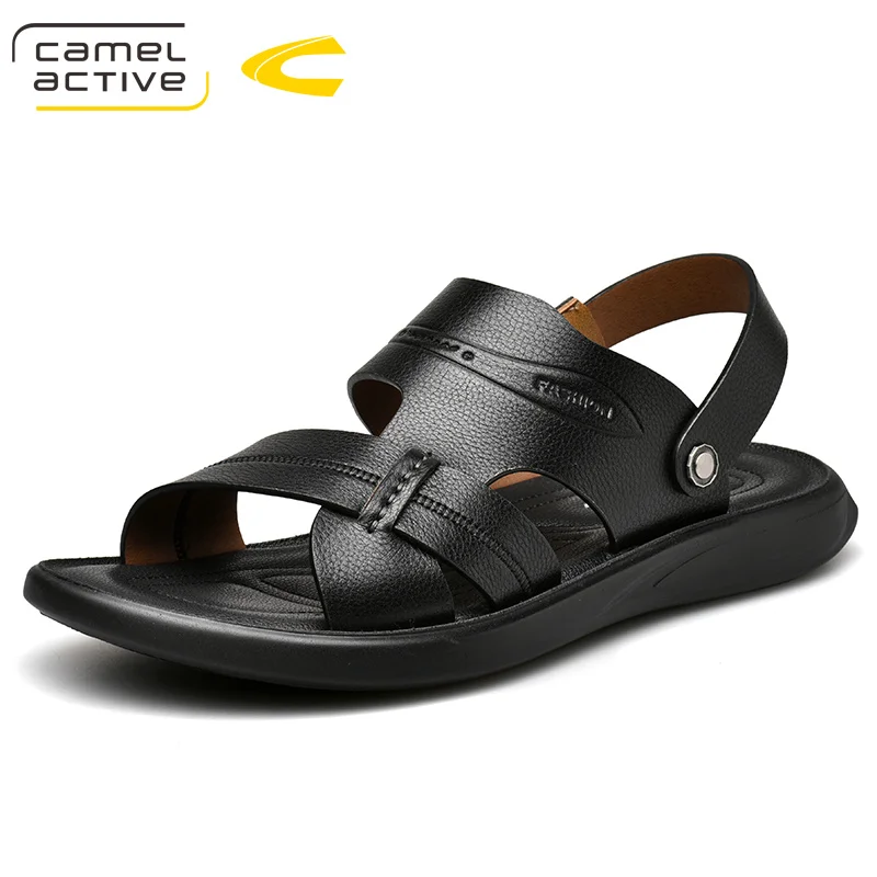 De Preto Tênis Homens Active Praia Verão 2019 Homem Livre Couro Ao Casuais Genuíno Ar marrom Dos Novos Moda Camel Masculinos Sandálias Sapatos wgqUXxRR