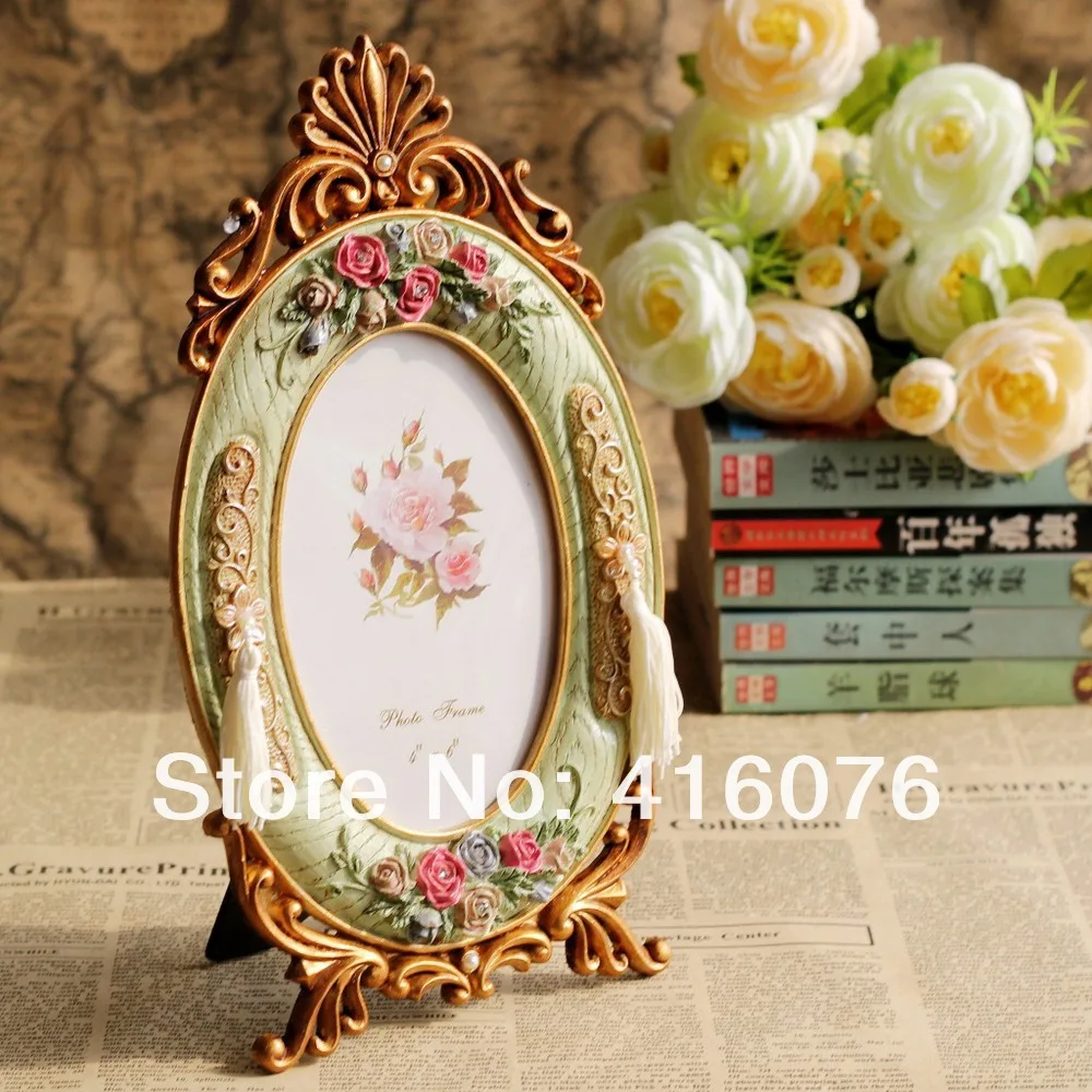 

Oval Shape European Retro Style Resin Photo Frame Picture Frame Wedding Gift Hot Selling! P1007