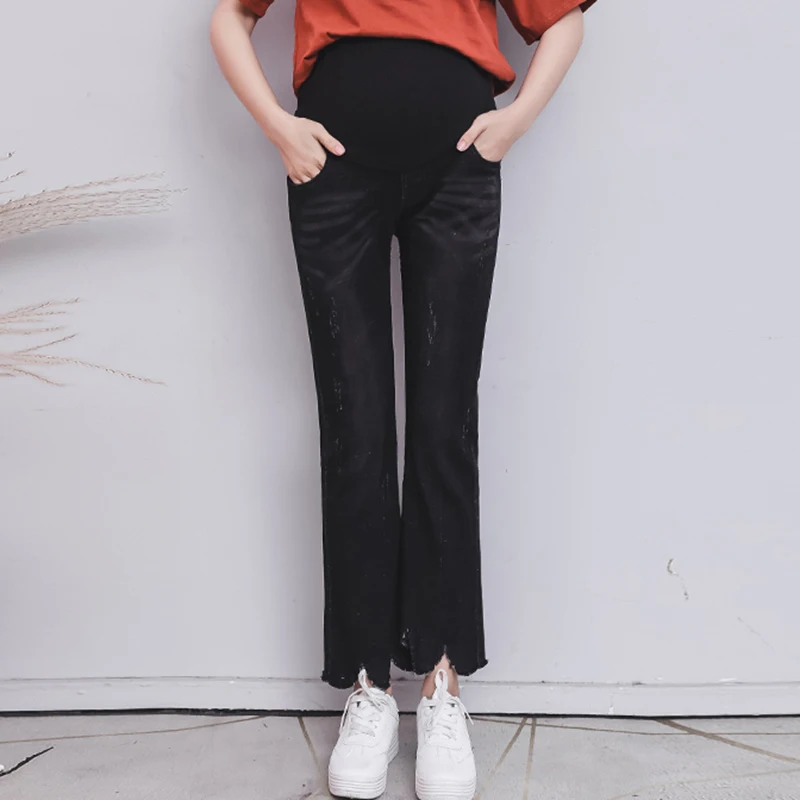 

Pregnancy Jeans Pregnant Denim Pants Plus Size Vintage Jeans Maternity Clothing Spring Autumn Adjustable Waist Jean Trousers