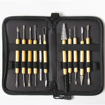 

11PCS within bag Wood Plasticine Colored Clay Tool Mold Kit Set tool Chisel DIY Playdough Toys Fimo clay Tools