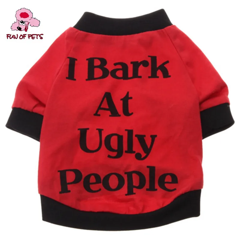 Новинка года, футболка для собак с рисунком «Гадкий человек», милая одежда для больших собак черного и красного цвета(XS-5XL