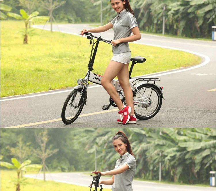 Best 20" 250W 48V Lithium Battery E Bike, Folding Electric Bicycle,  Elektrikli Bisiklet With USB Charging for Phone, 6 Speed 30