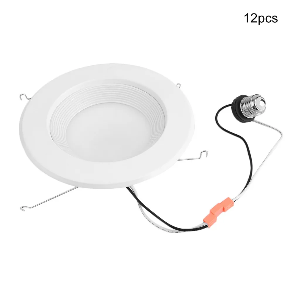 

12pcs 6 Inch Adjustable Bright DownLight 15W LED Recessed Trim Dimmable Retrofit Can Light Round Panel Light Lamp Ship from USA