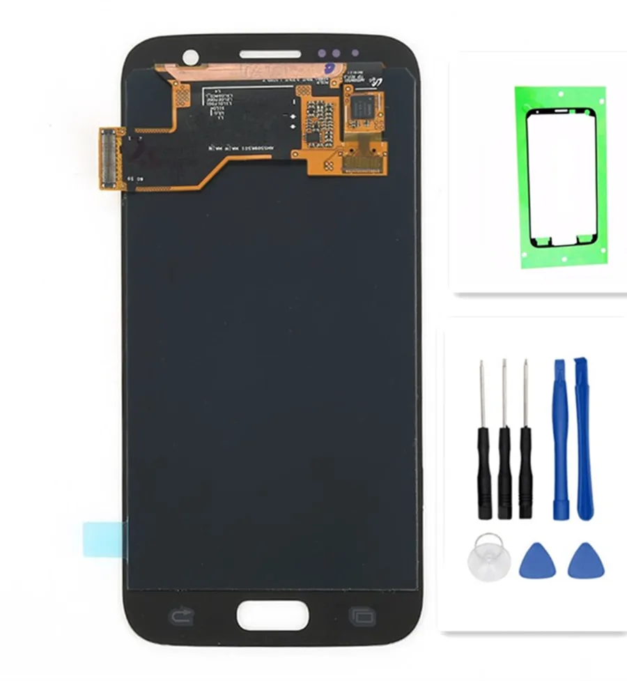 Высокое качество SuperAMOLED lcd для samsung GALAXY S7 G930 G930F G930A G930V G930P lcd s дисплей+ сенсорный экран+ ленты+ Инструменты