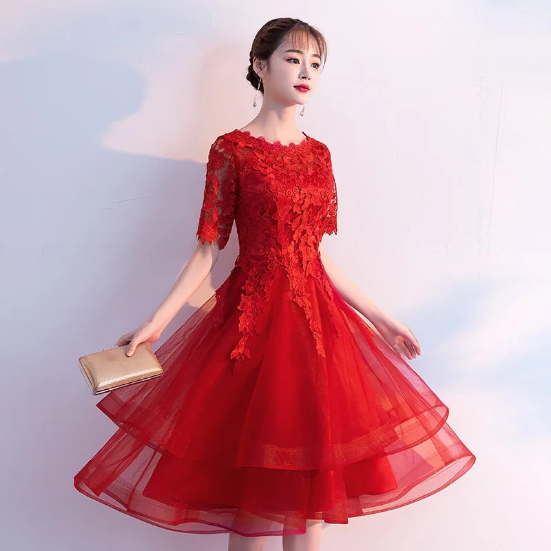 Сексуальные китайские вечерние платья с аппликациями вышитое платье-чанпао Многоуровневое с отворотом Cheongsam свадебное платье в восточном