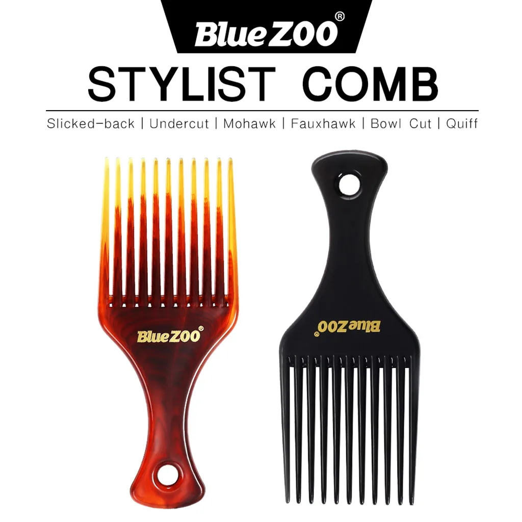 

Hair Comb Fork Comb Insert Hairdressing Curly Hair Brush Wide Teeth Massage Comb Hairbrush Styling Tool for Men & Women #y2*1
