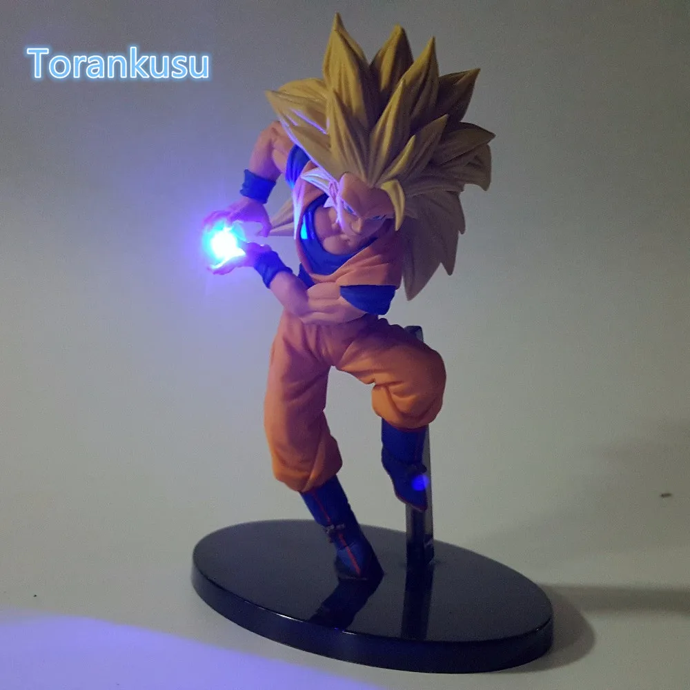 Dragon Ball Z фигурку Сон Гоку камехамеха светодиодные DIY Дисплей игрушка esferas дель дракона Фриза игрушка DBZ+ свет diy09