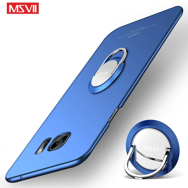 Чехол для Samsung Galaxy S6 Edge тонкий чехол Msvii с кольцом на палец S 6 держателем