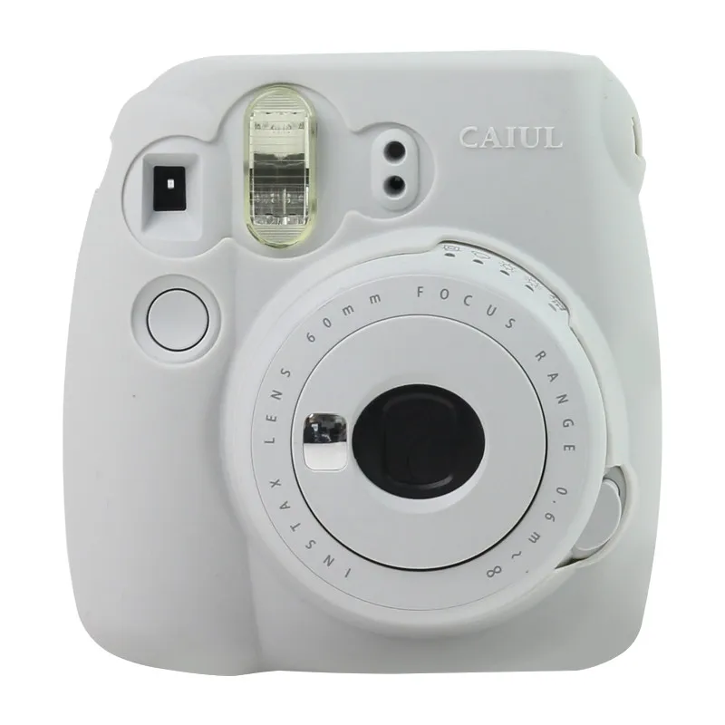 Модный чехол Fuji Fujifilm Instax Mini 8 Mini 8s для камеры, Классический Желейный цвет, фосфоресцирующий чехол для крышки корпуса, сумка для камеры - Цвет: Smoky White