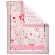 Pink Rabbit Baby Comforter Cotton Padded Blanket Bunny Cotton Baby Blanket Bed Linings Kit 33*42 small bunny s blue blanket new ed