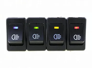 

4 Pins LED Indicator Rocker Switch Car On/Off Rocker Toggle Switch Driving Fog Lamp Work Light Bar For Truck Boat