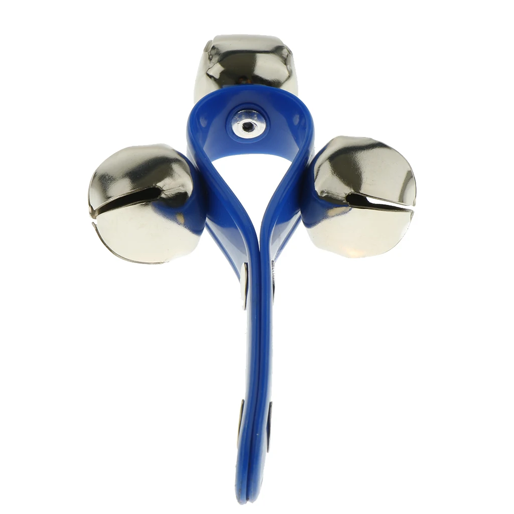 Tooyful Plastic Handbell 3 Jingle Bells Hand Shaker Ring Children Preschool Toy