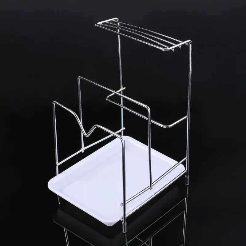 

Stainless Steel Kitchen Cabinet Shelf Cutting Board Holder Pan Pot Lid Stand Rack Storage Organizer Cooking Utensil Tool
