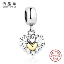 925 Plata Esterlina Del Corazón Del Amor Del Grano Del Encanto Fit Pandora Original Pulsera Collar de Lujo Auténtico Regalo de La Joyería DIY Para El Amante