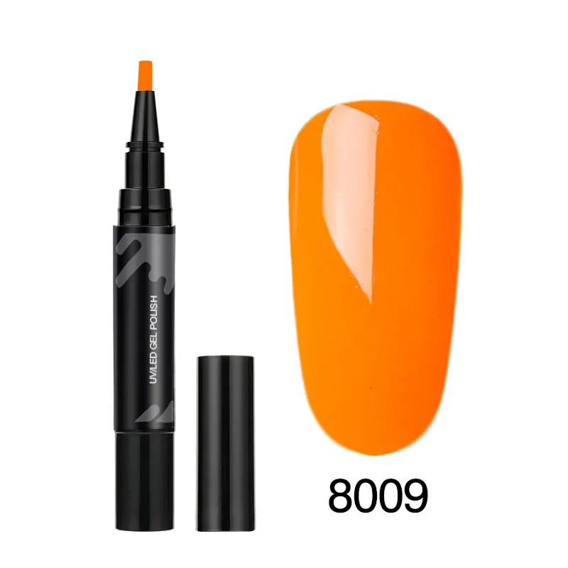 LKE 3 Step Nail Gel Art Semi Permanent UV Hybrid Nail Gel Polish Nail Varnish Brush Pen Soak Off 10 seconds fast drying - Цвет: 8009 Color