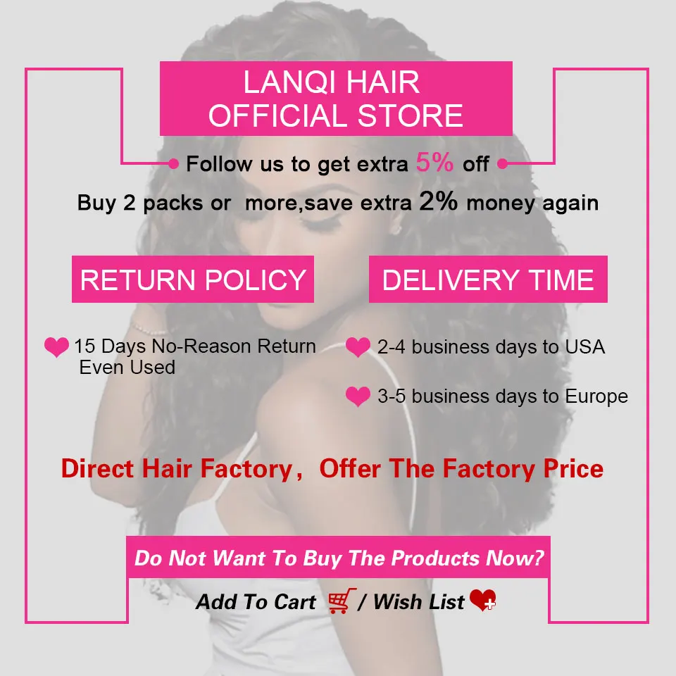 Lanqi Straight Hair Bundle With Closure Human Hair 2 4 Bundles